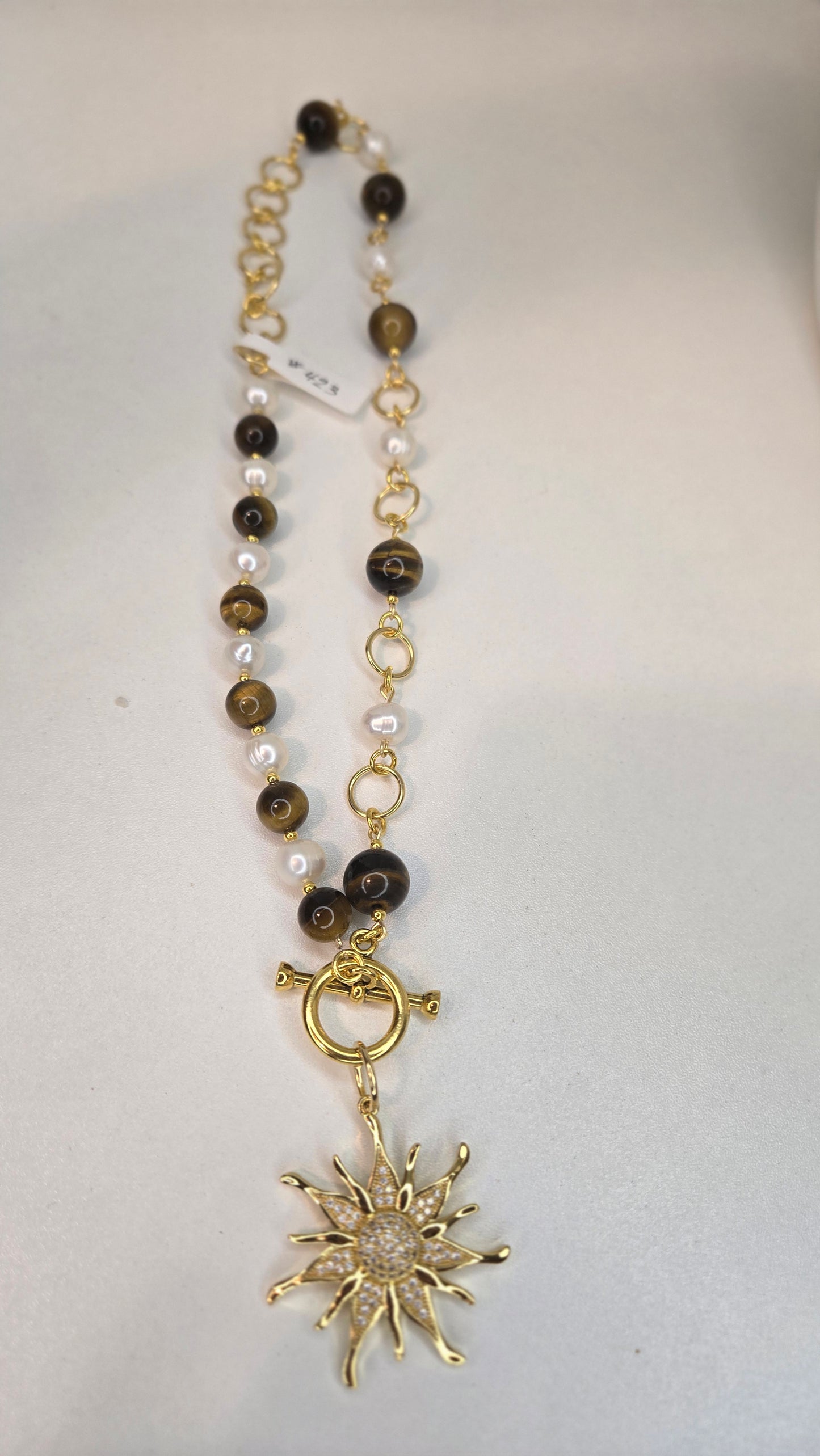 Tiger Eye Sun Necklace
