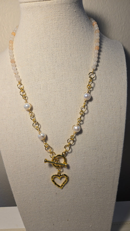 Elegant Pearl & Opal Necklace - Image 1