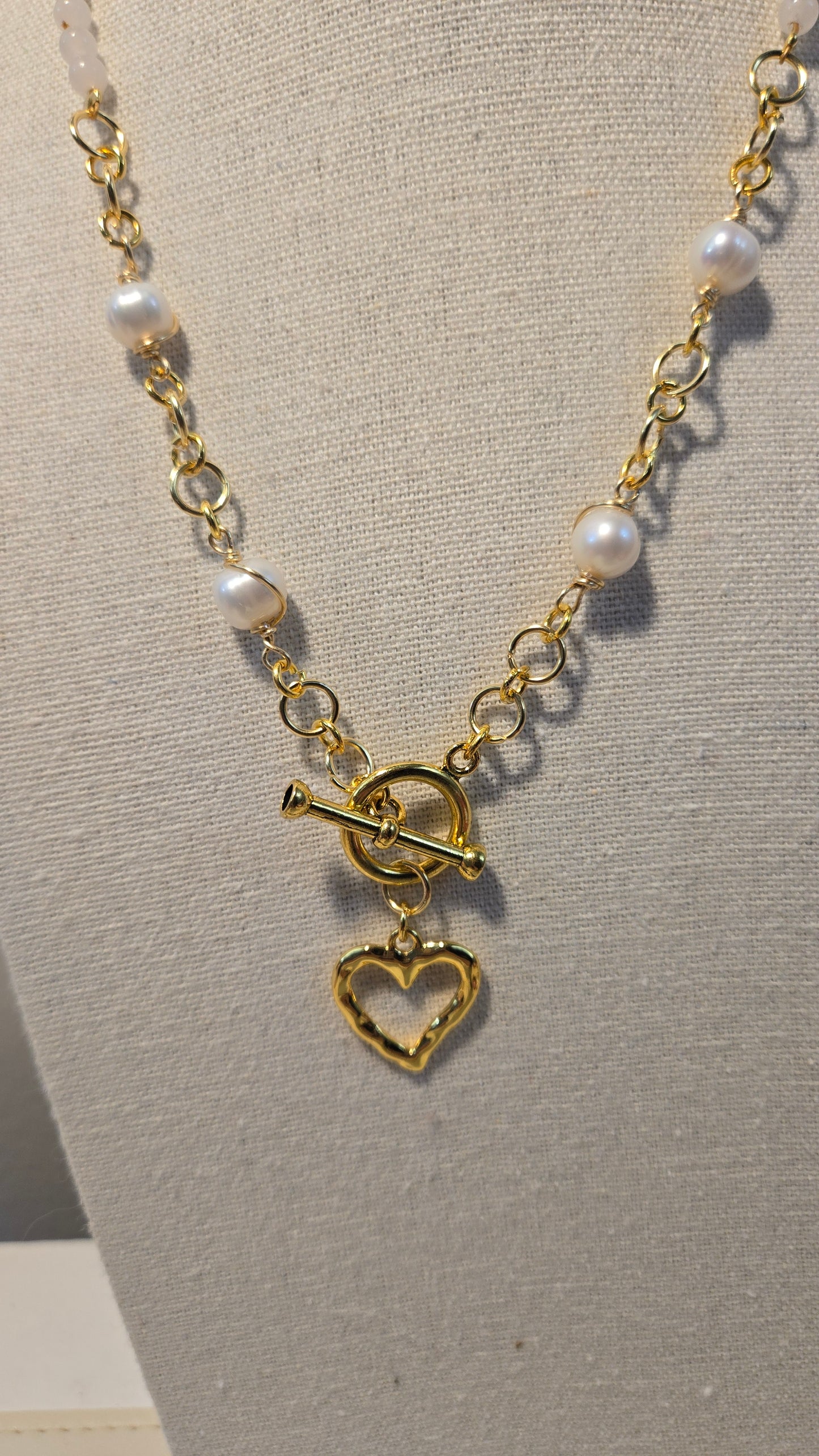 Pearl & Opal Necklace on elegant background - Image 6