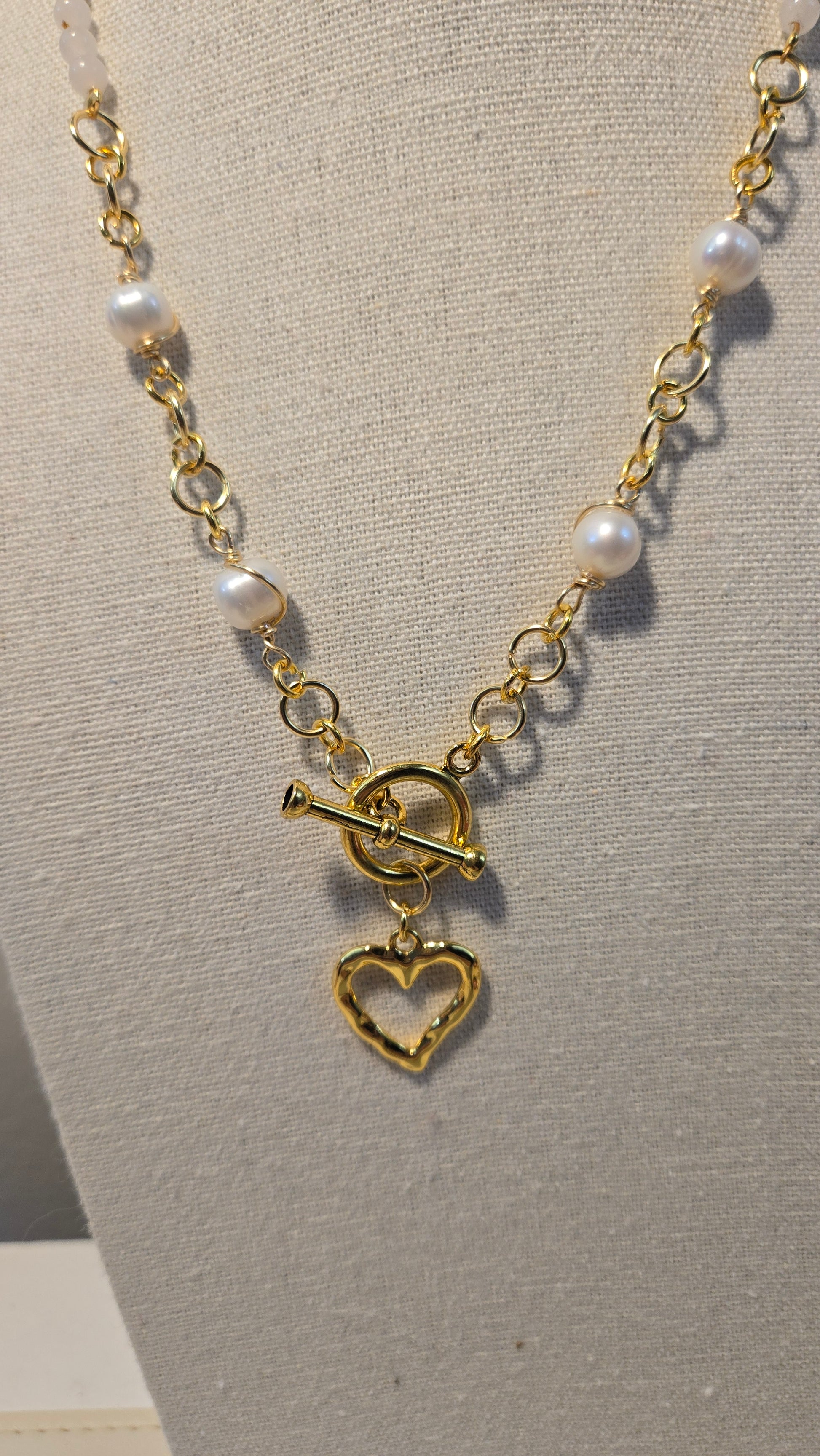 Pearl & Opal Necklace on elegant background - Image 6