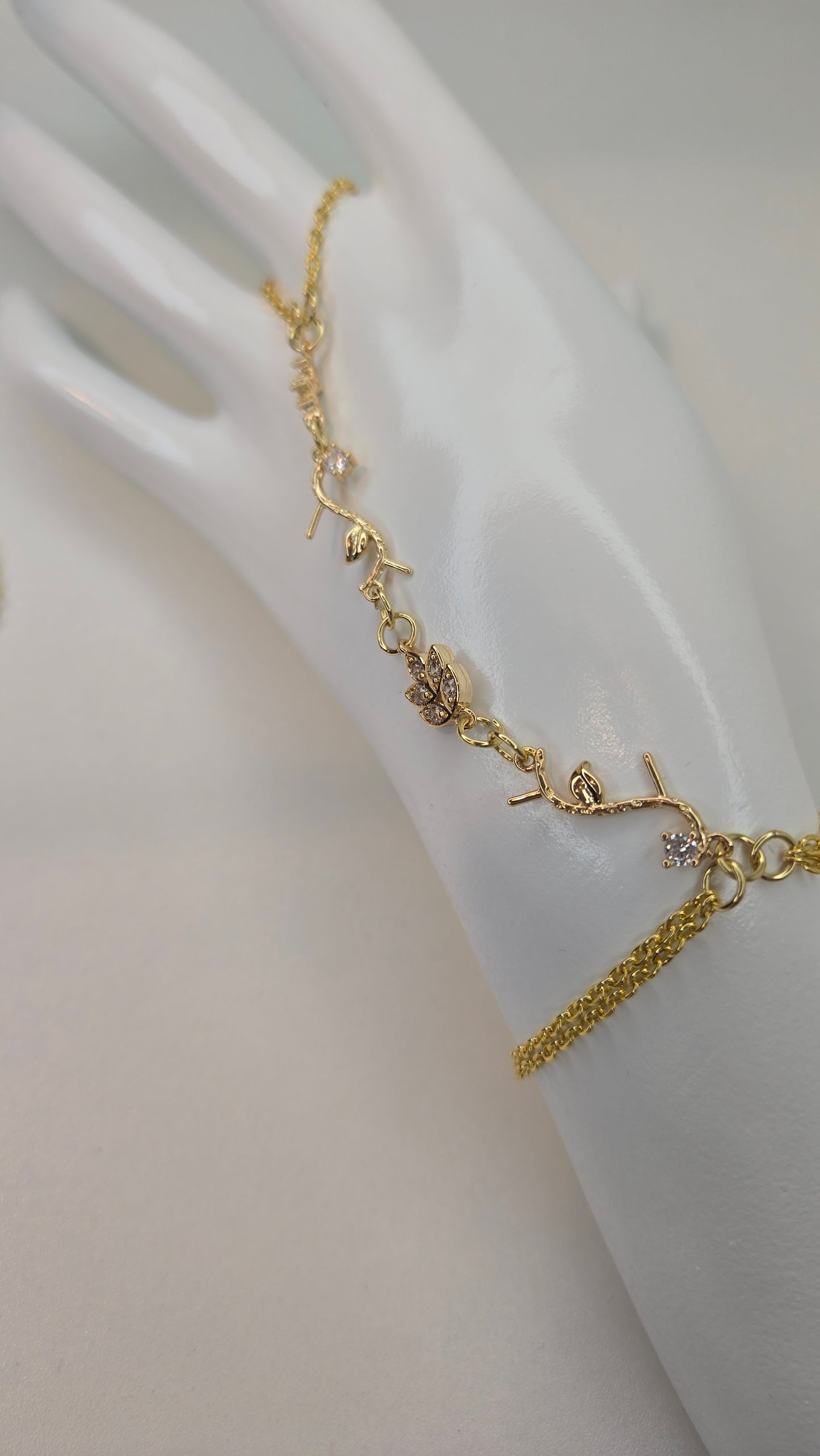 Elegant Hand Chain Bracelet styled for a special occasion