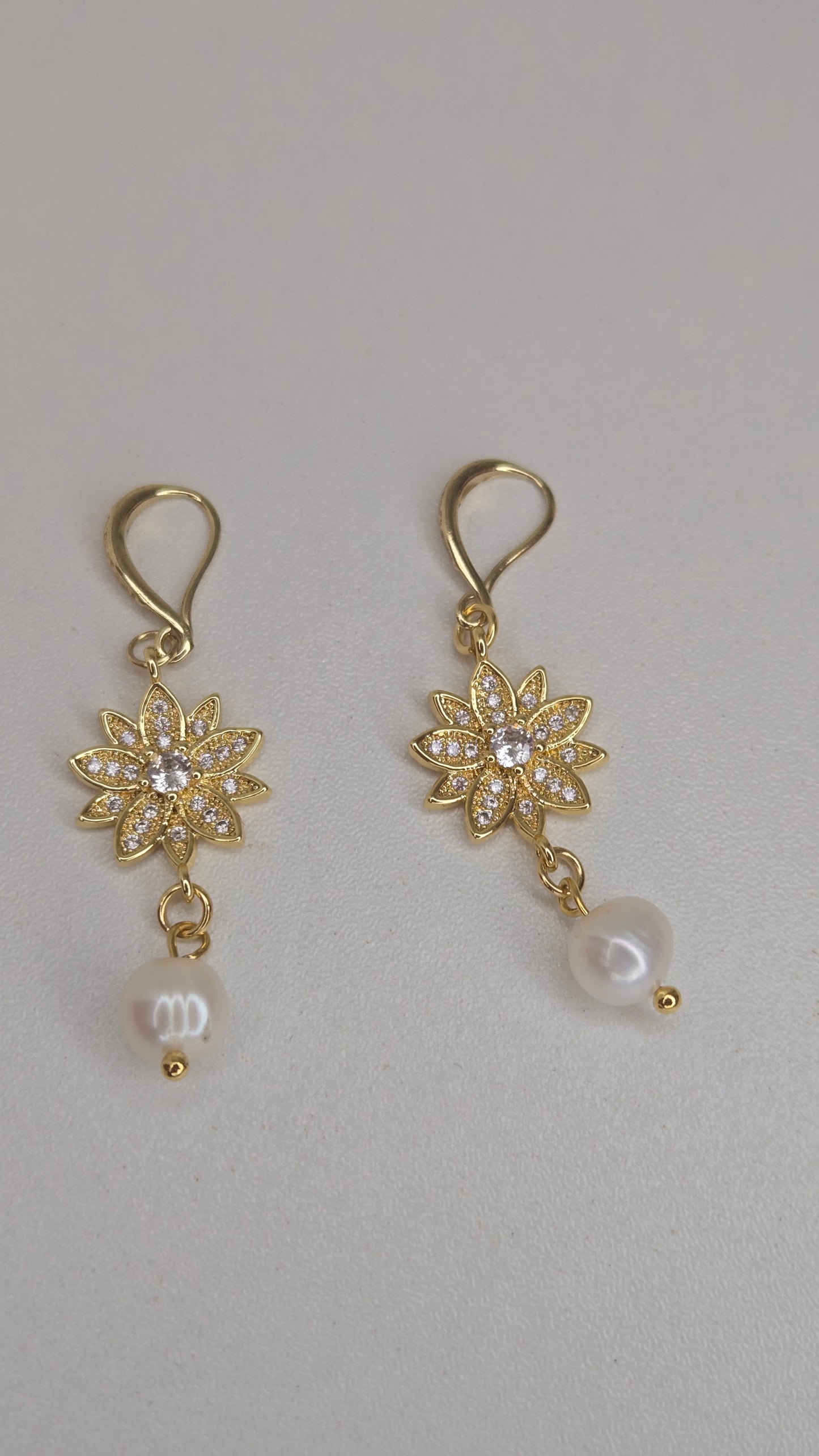 Stylish Pearl Bloom Earrings highlighting the intricate design