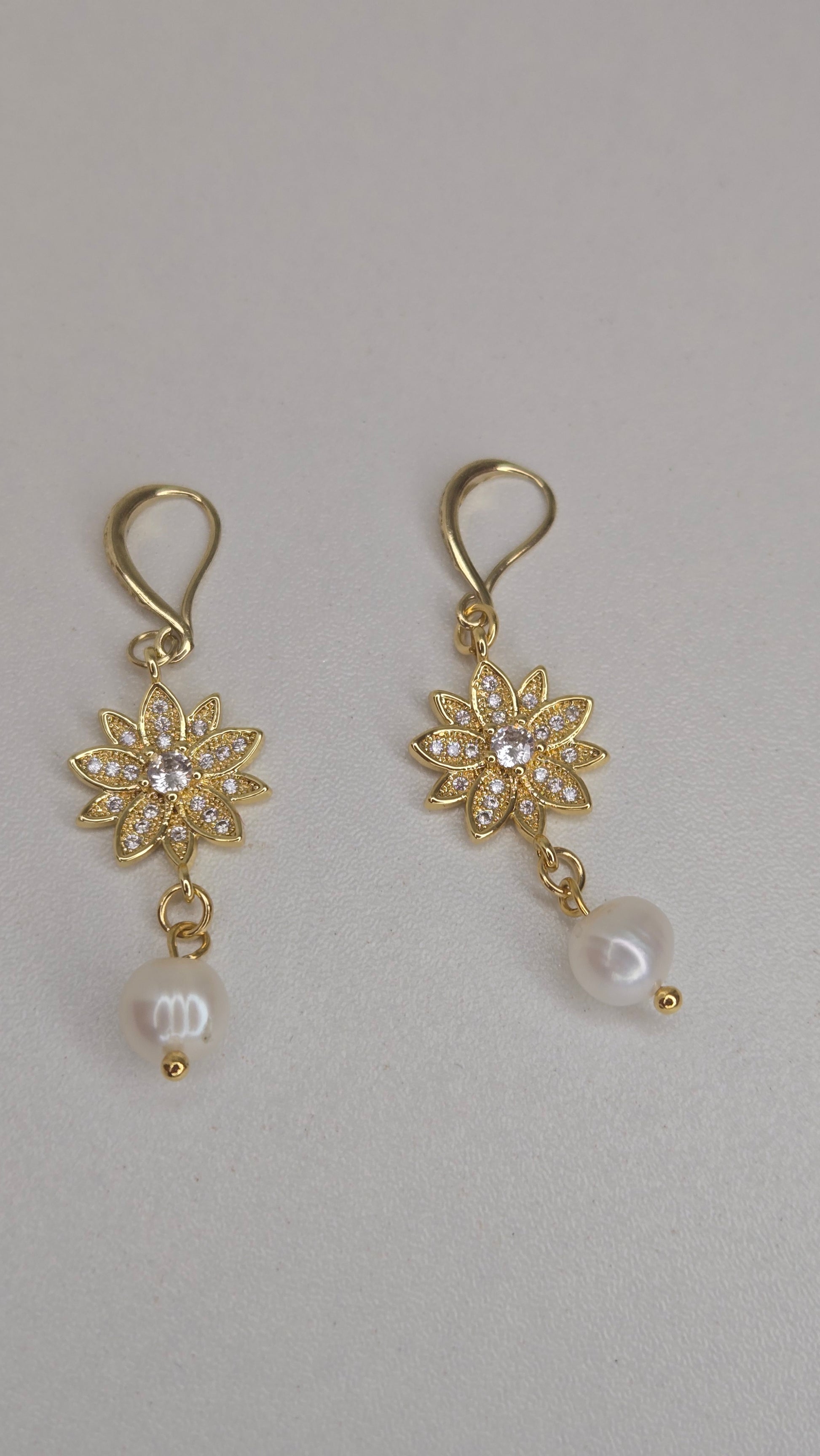 Stylish Pearl Bloom Earrings highlighting the intricate design