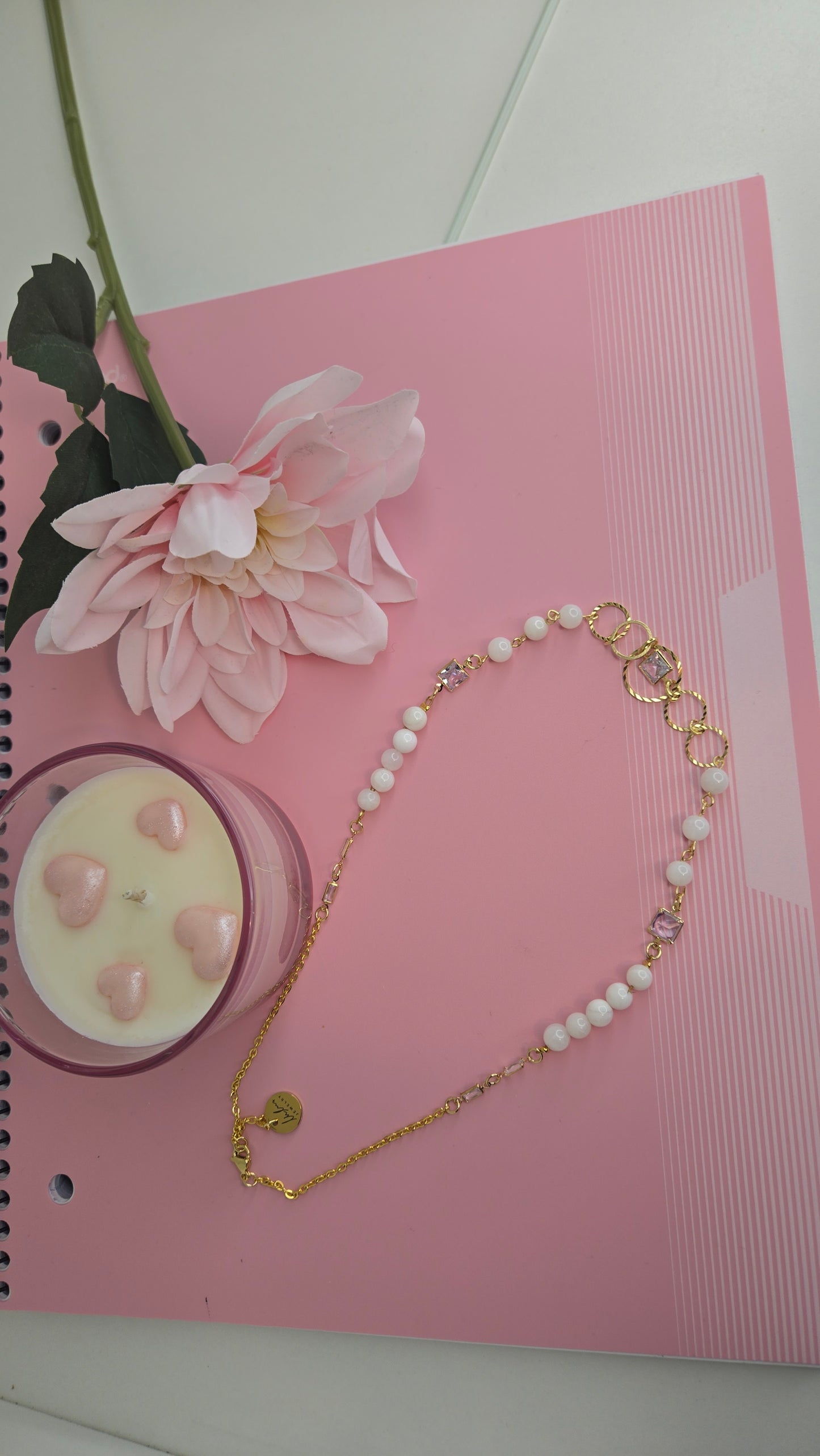 Dream Pearl Necklace with a soft, neutral background for product photography