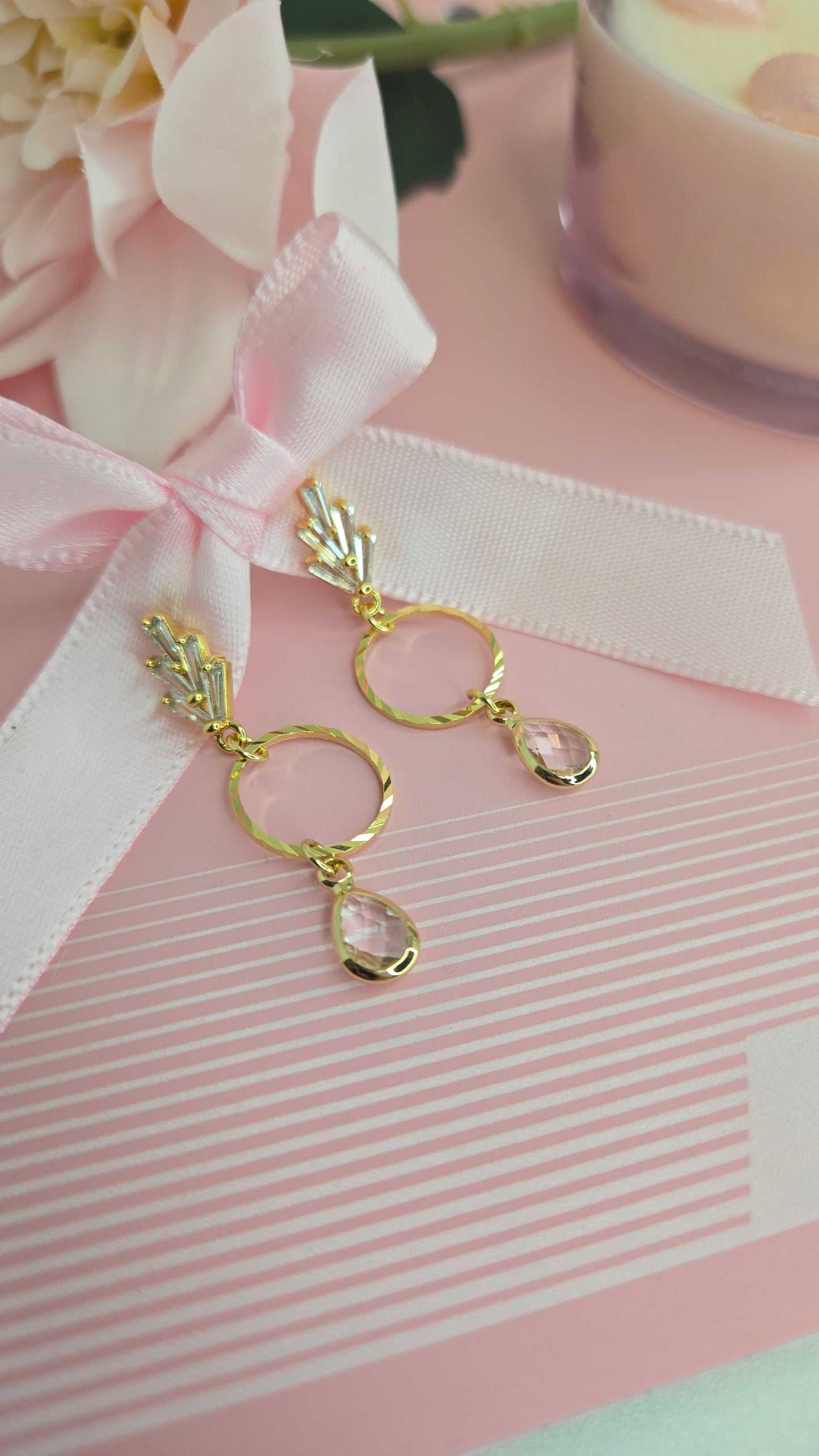 LuluTouch signature Golden Bloom earring design