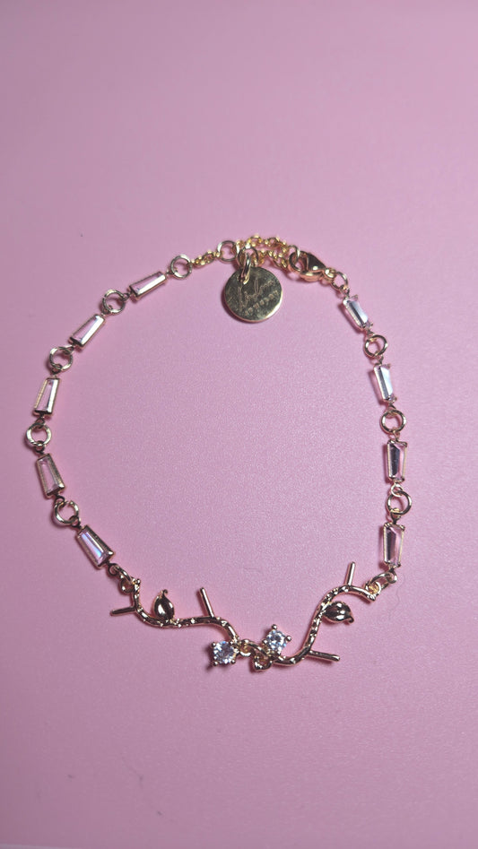 Floral Whisper Bracelet showcased on a model's wrist