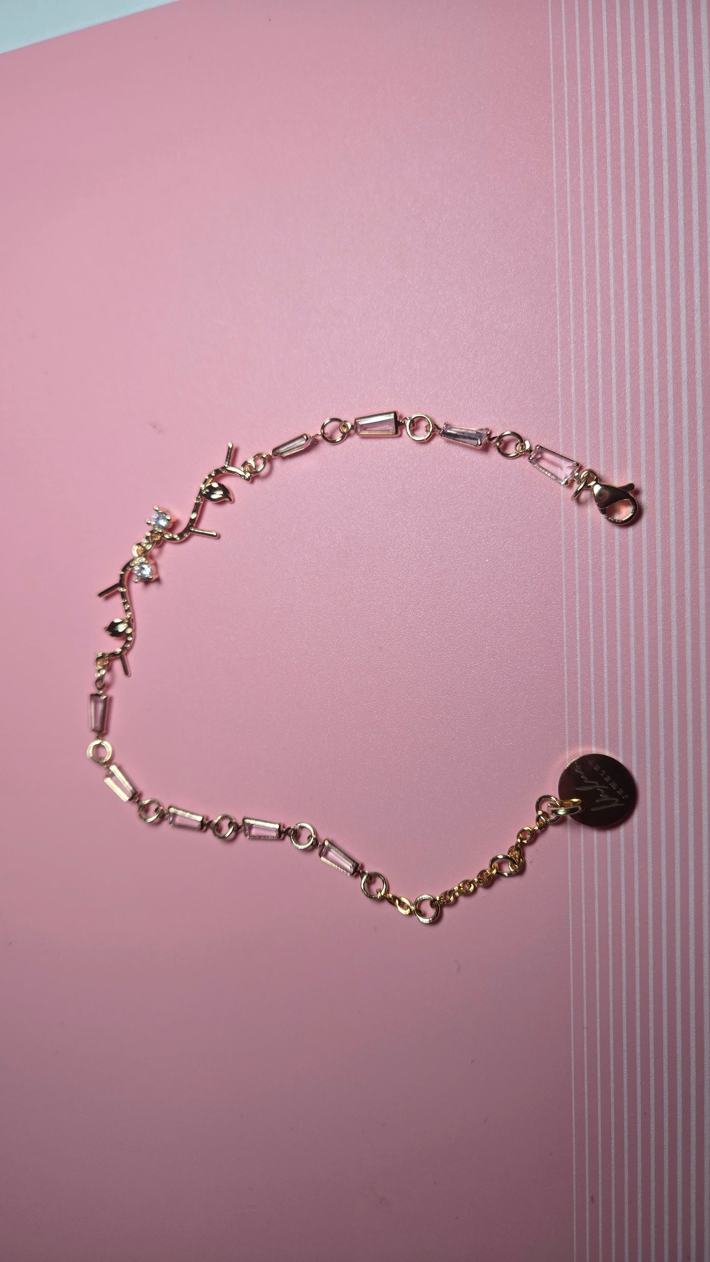 Floral Whisper Bracelet displayed elegantly on a decorative background
