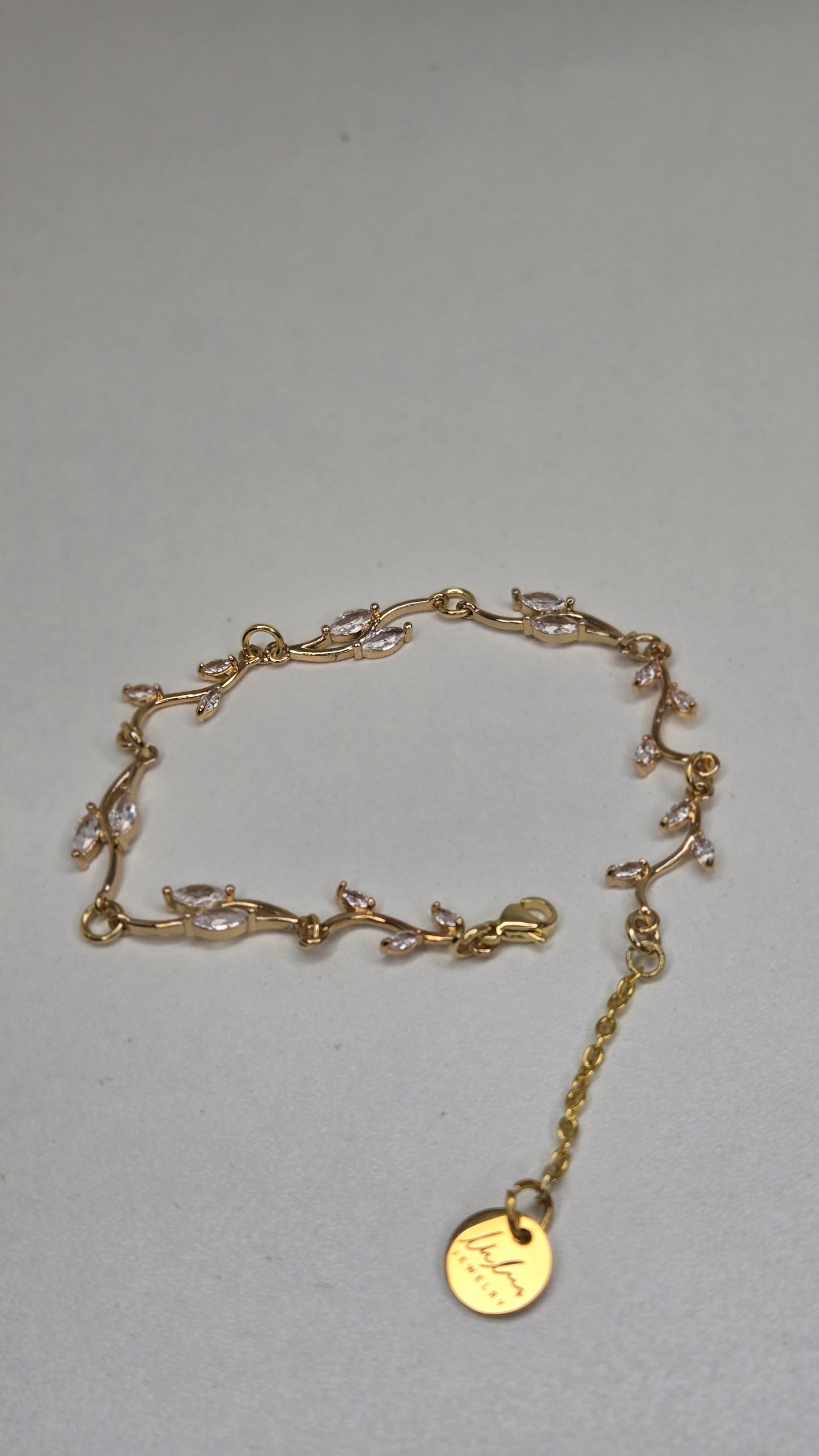 Zircon Branch Bracelet – Gold Plated