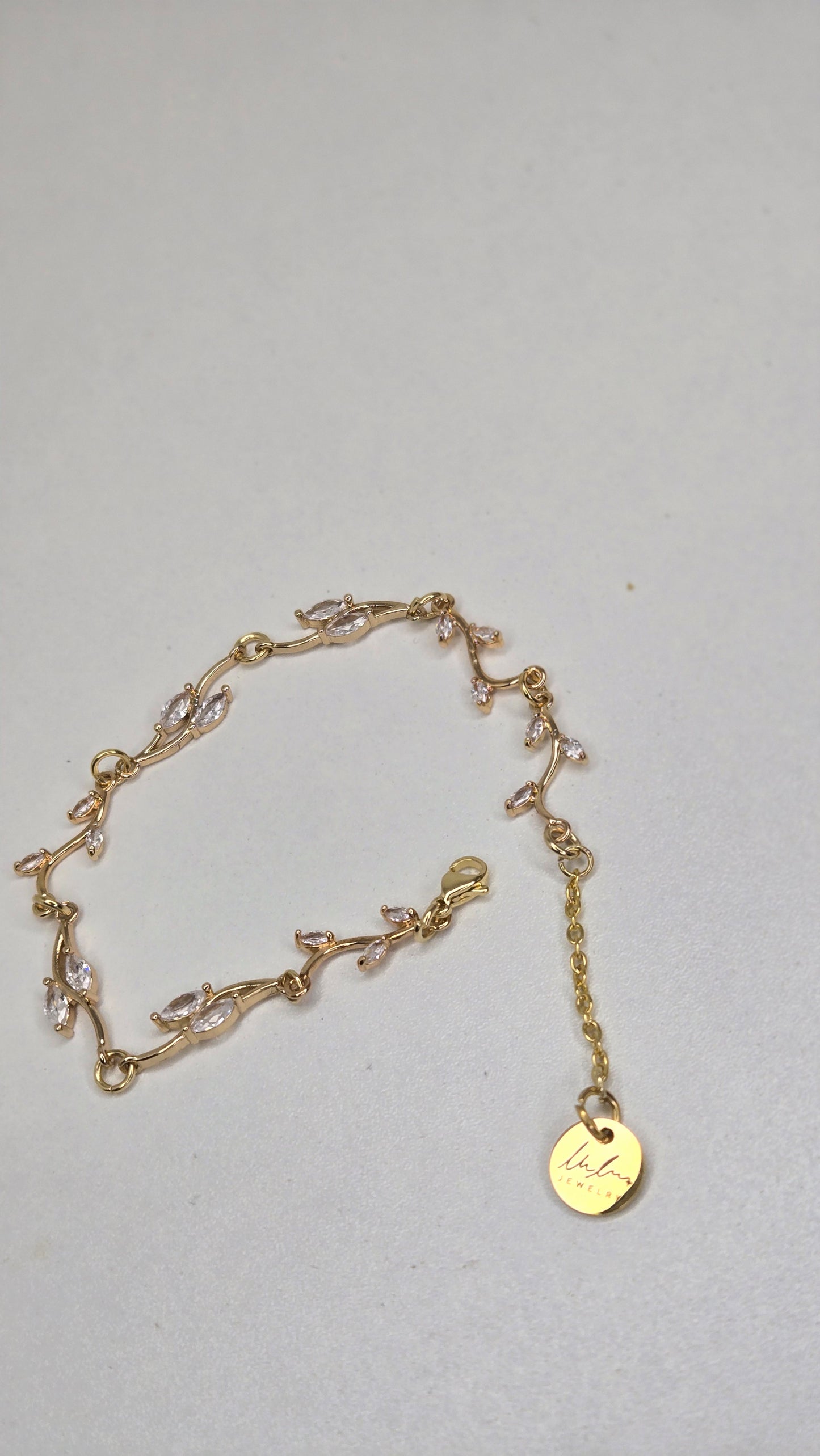Zircon Branch Bracelet – Gold Plated