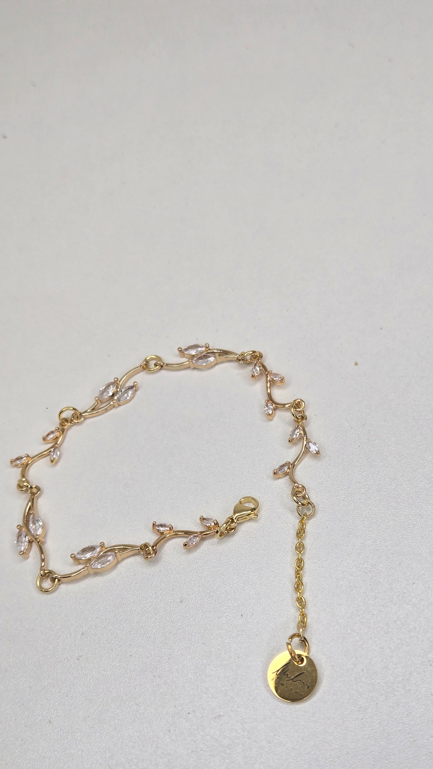 Zircon Branch Bracelet – Gold Plated