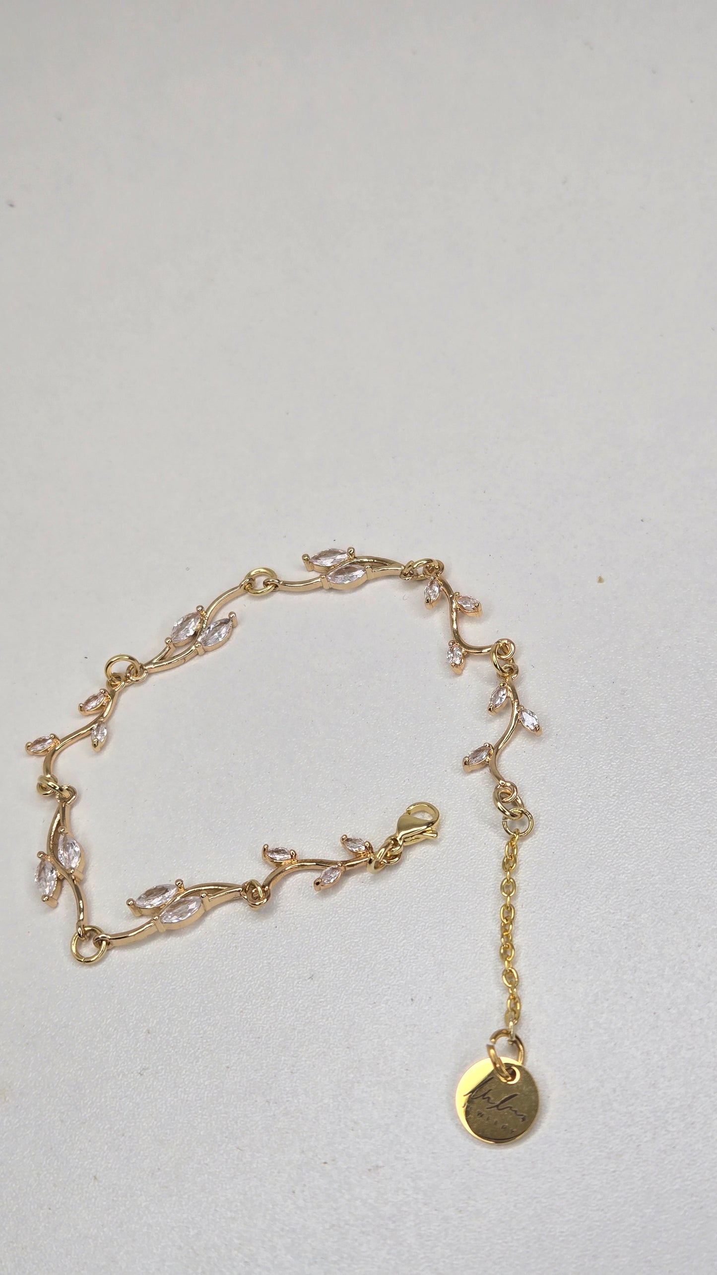 Zircon Branch Bracelet – Gold Plated