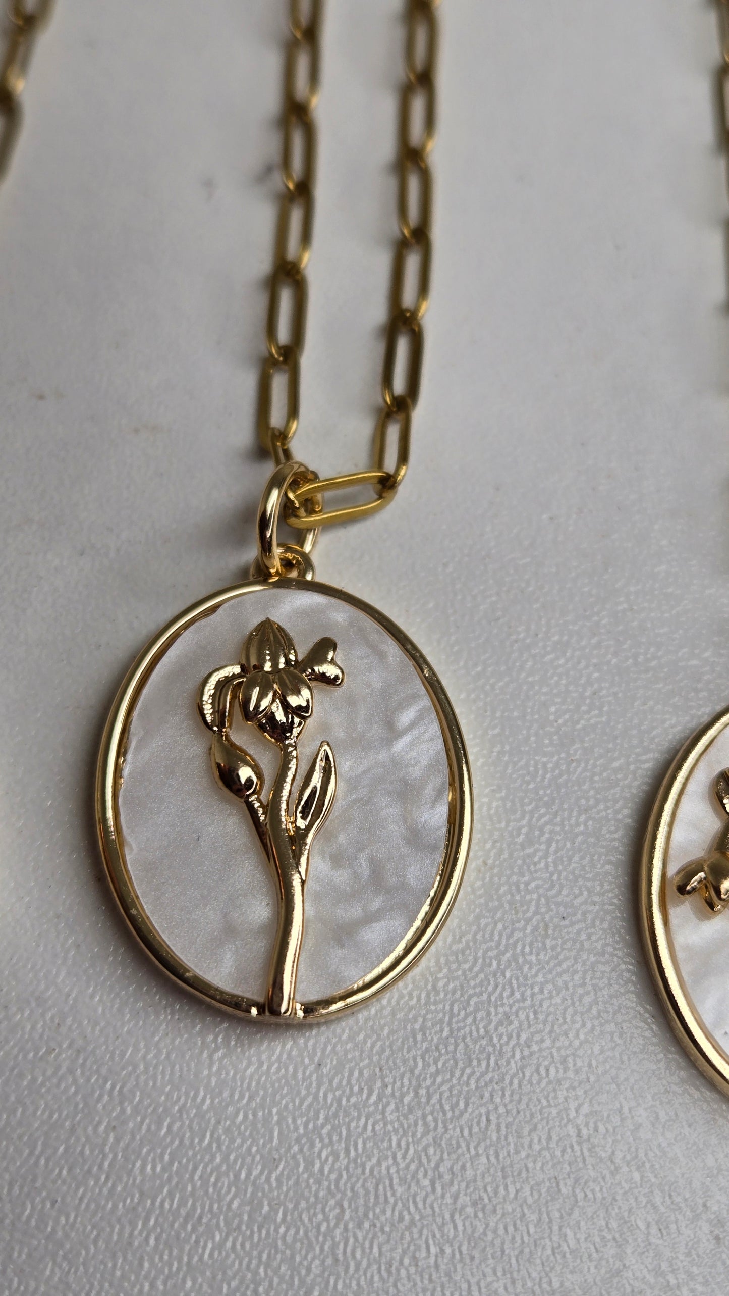 Delicate birth flower necklace for May