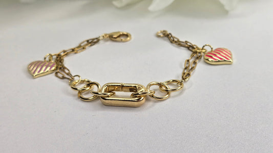 Elegant Gold Heart Bracelet