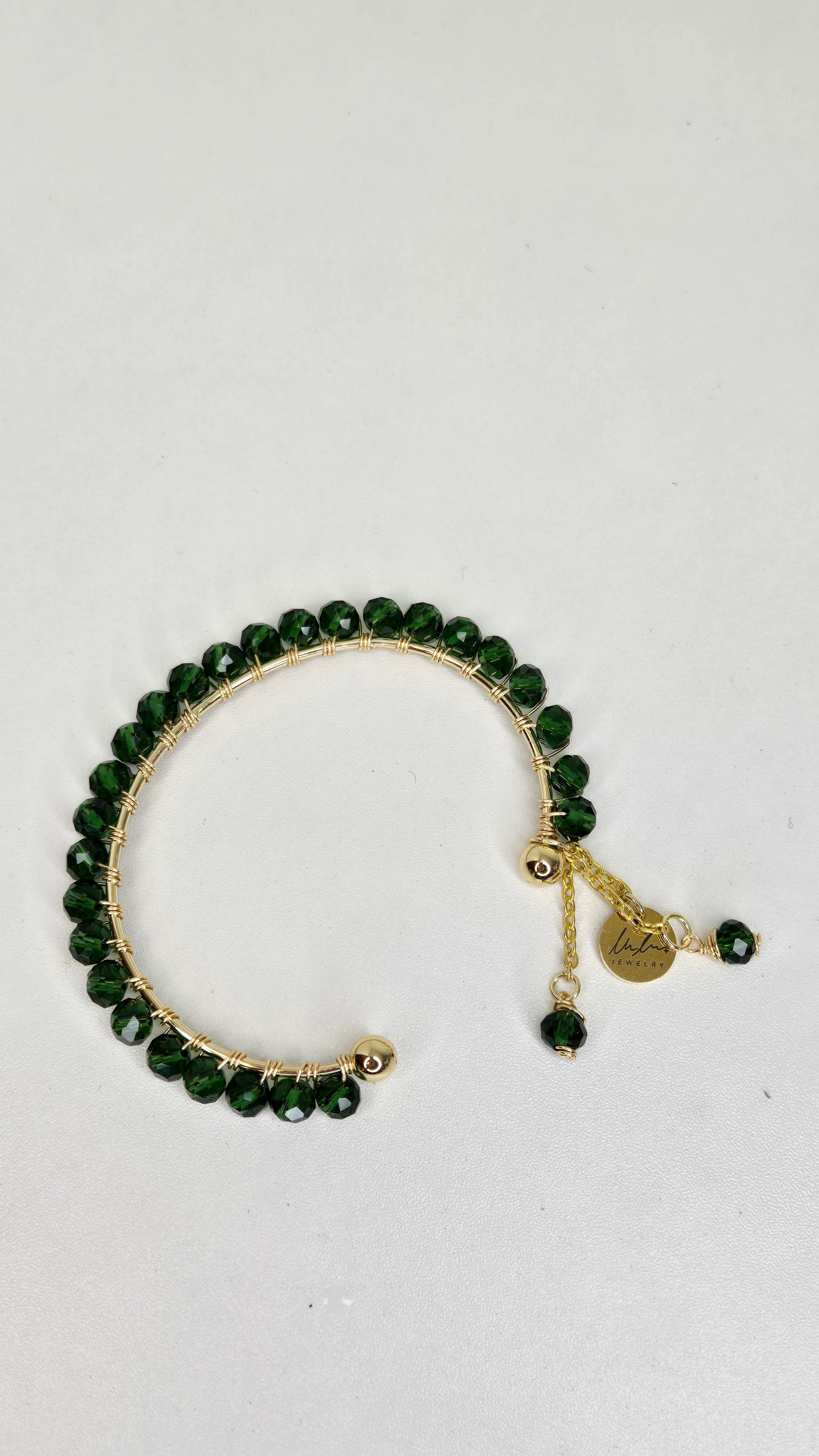 Emerald Glow Cuff&Emerald Luxe Bracelet