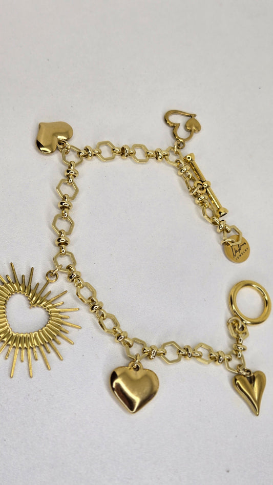 Golden Hearts Bracelet