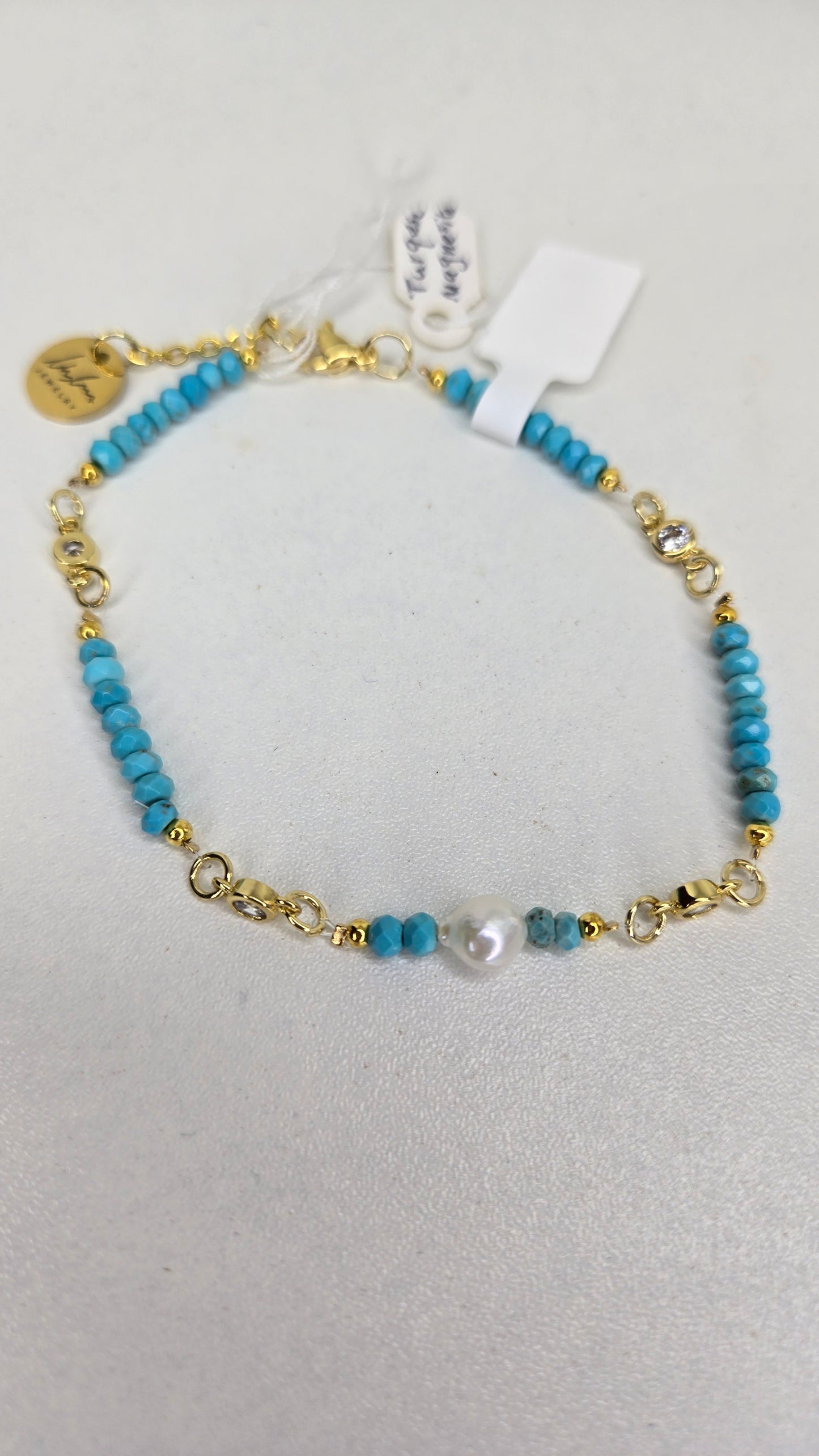 Apatite Pearl Bracelet