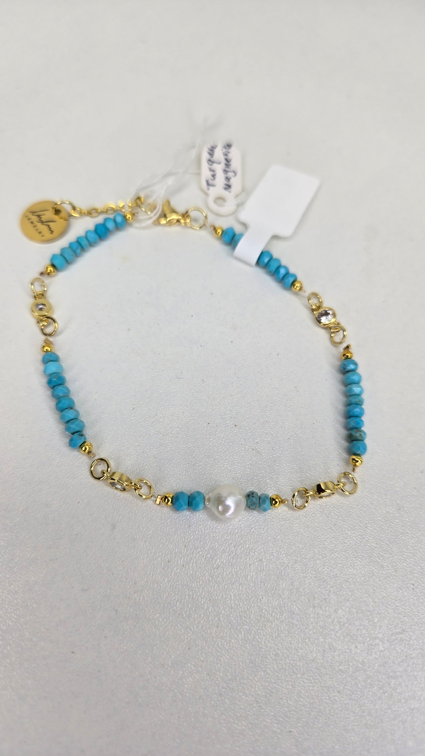 Apatite Pearl Bracelet