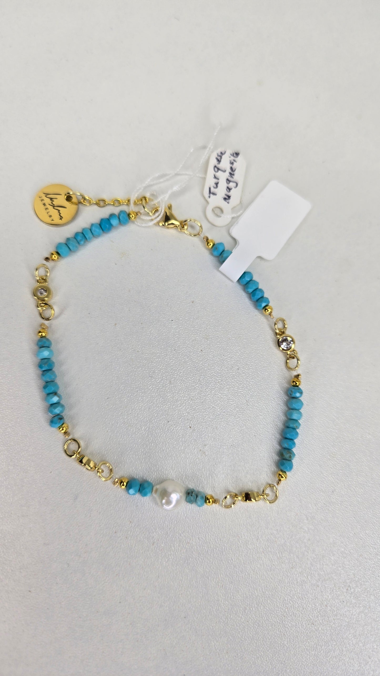 Apatite Pearl Bracelet
