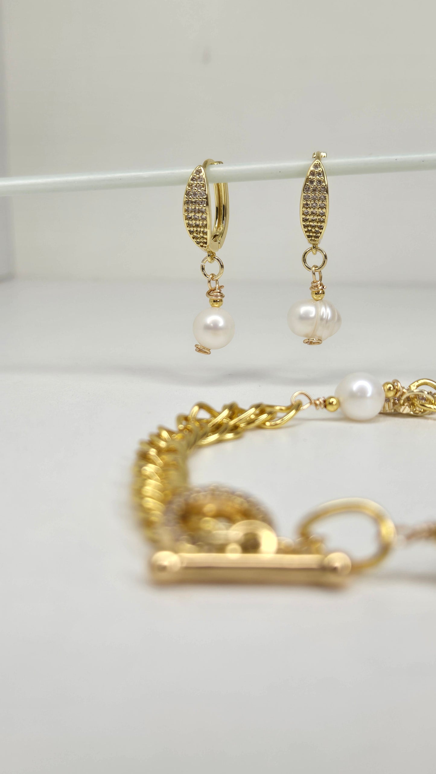 Timeless Pearl Hoops