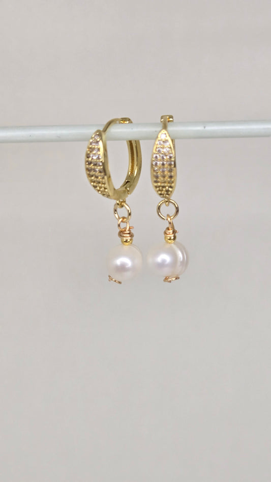 Timeless Pearl Hoops