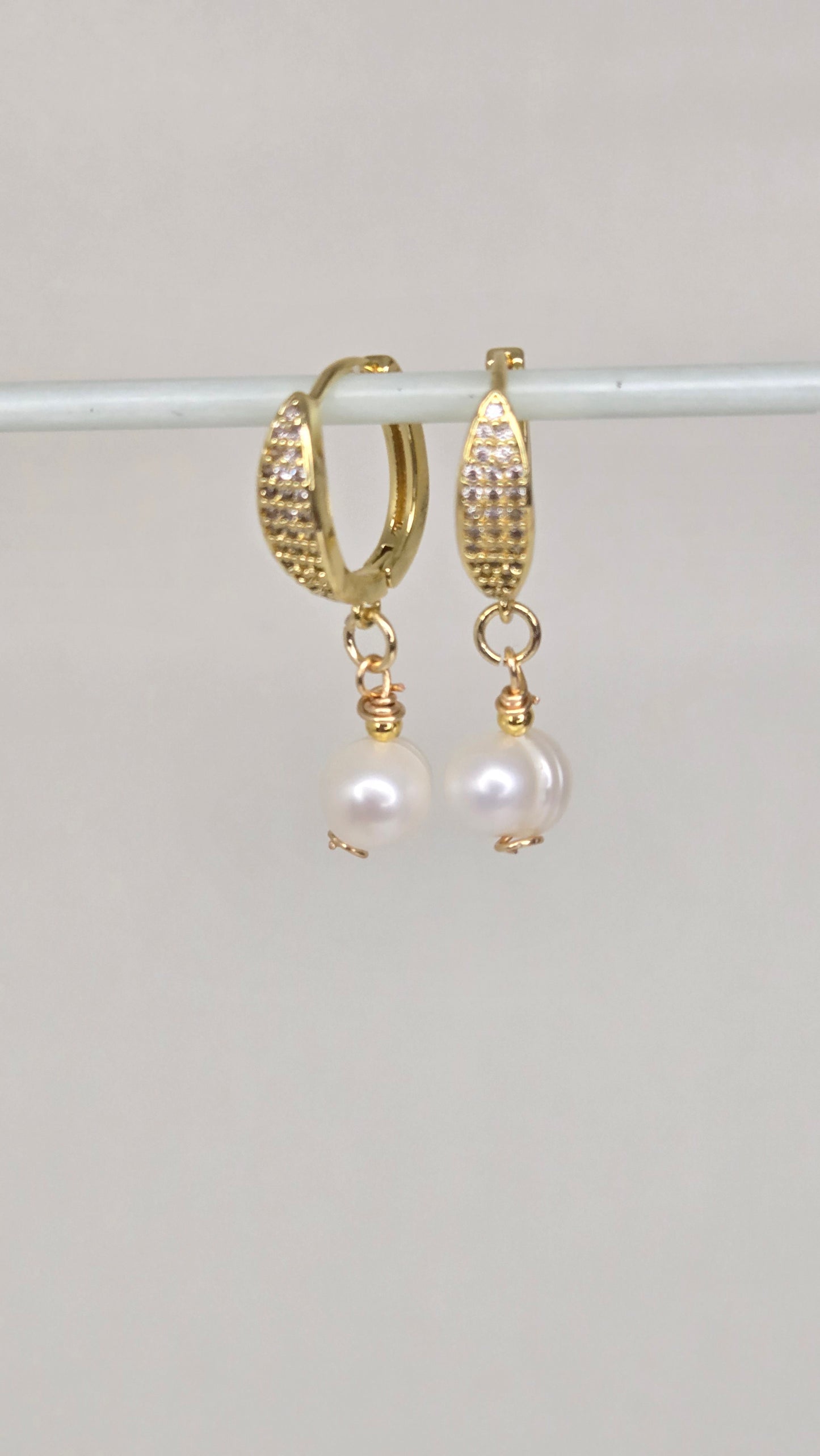 Timeless Pearl Hoops