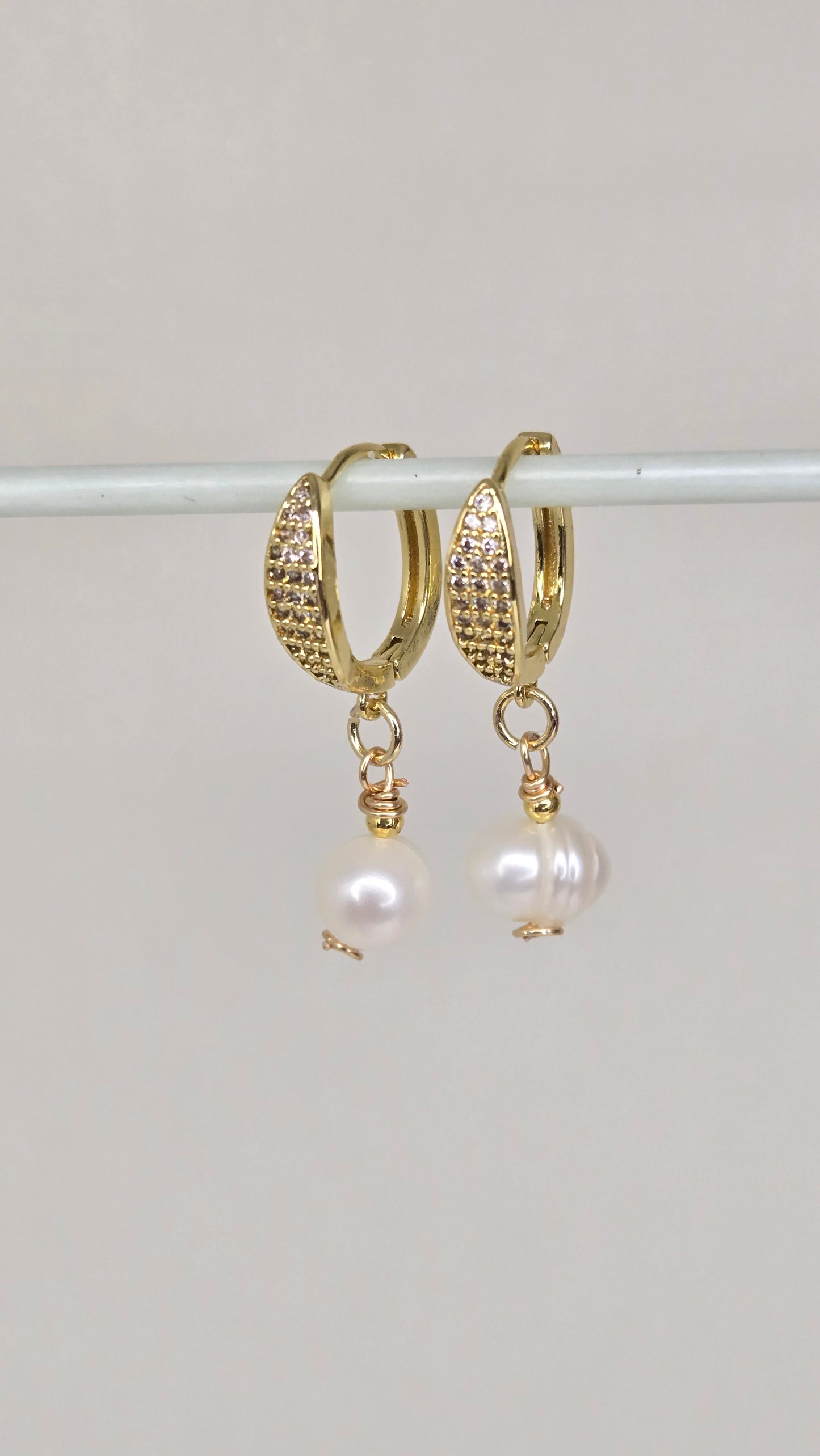 Timeless Pearl Hoops
