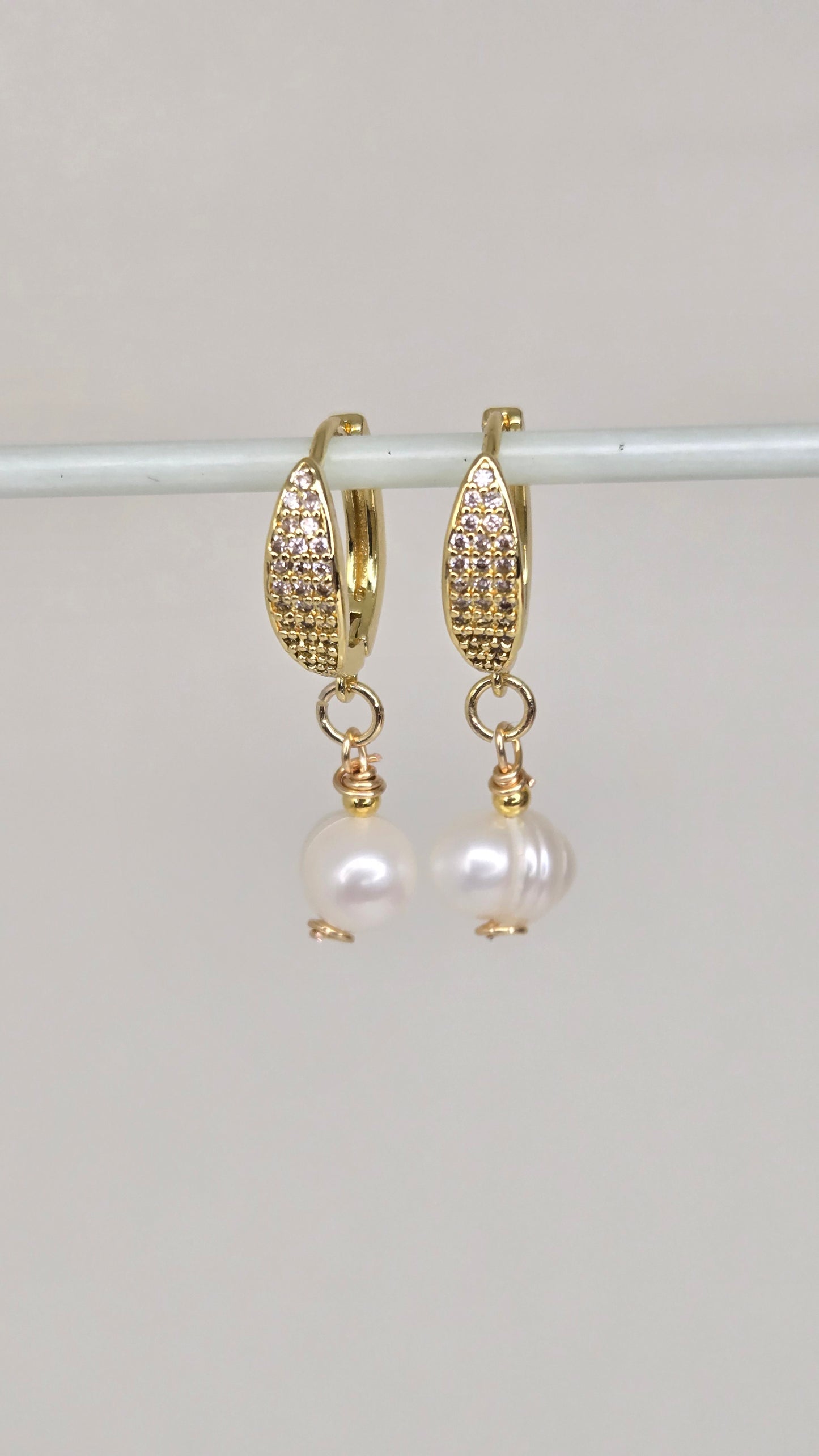 Timeless Pearl Hoops