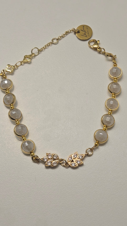 Golden Agate Blossom Bracelet