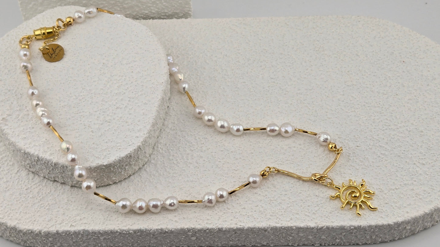 Pearl Sun Necklace