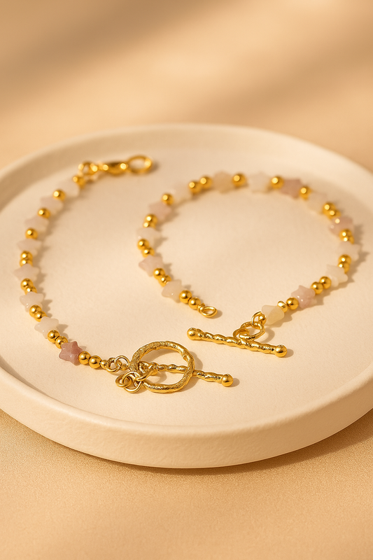 Golden Quartz Star Bracelet