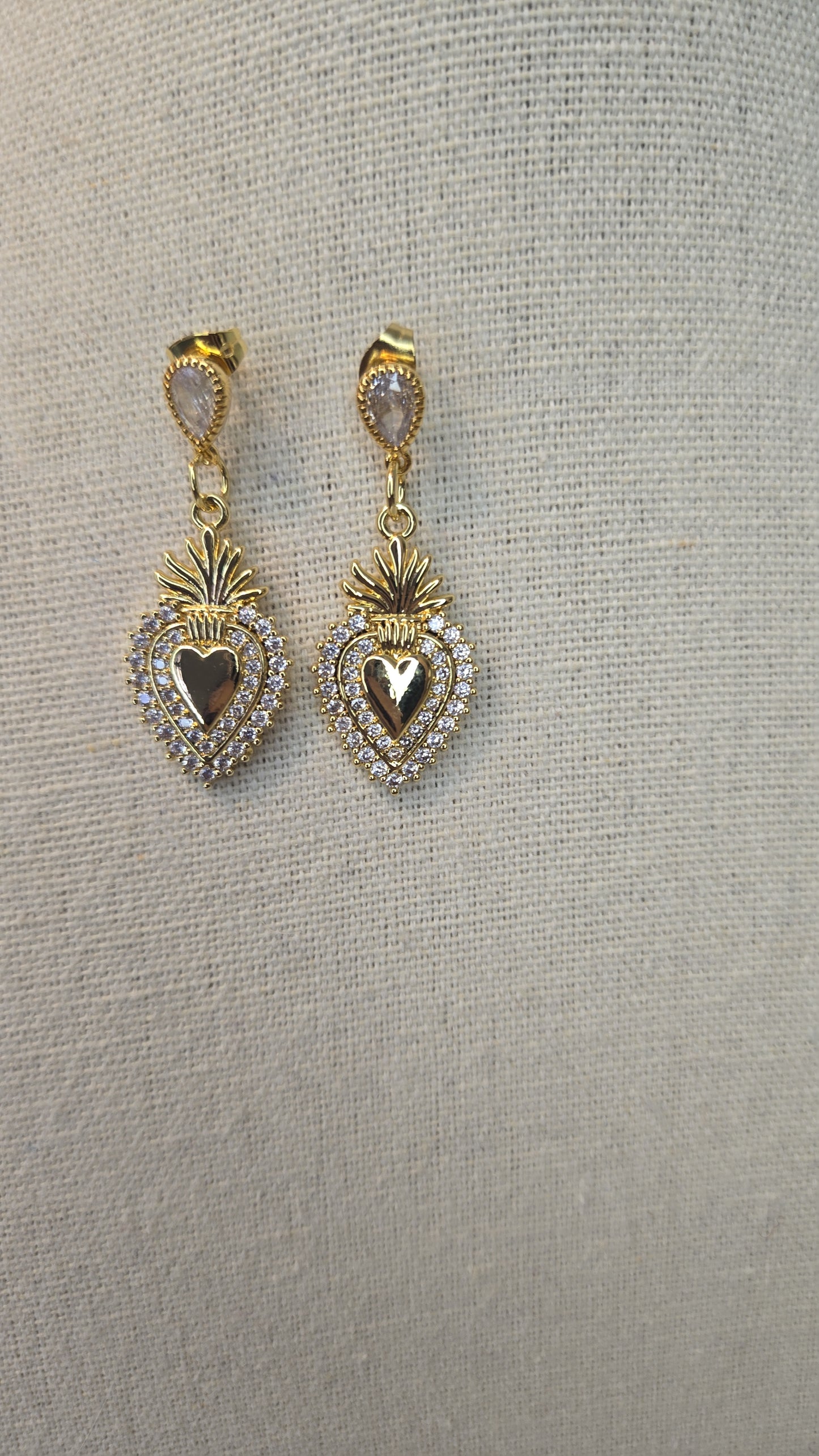 Radiant Heart Earrings on a delicate chain showcasing versatility