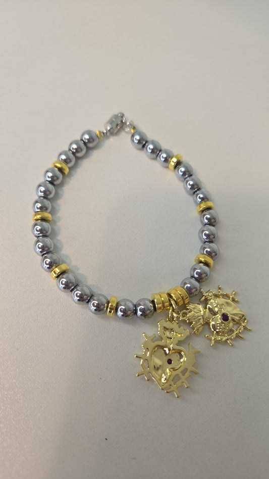 Sacred Heart Charm Bracelet
