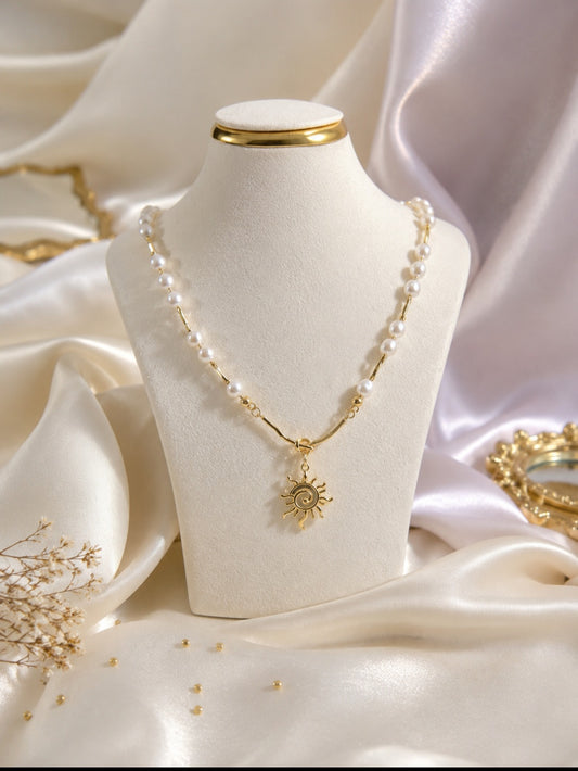 Pearl Sun Necklace