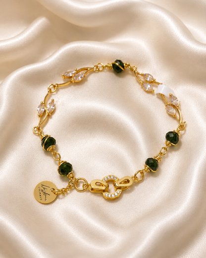 Ocean Pearl Bracelet with turquoise stones, freshwater pearls and gold-tone accents, view 2