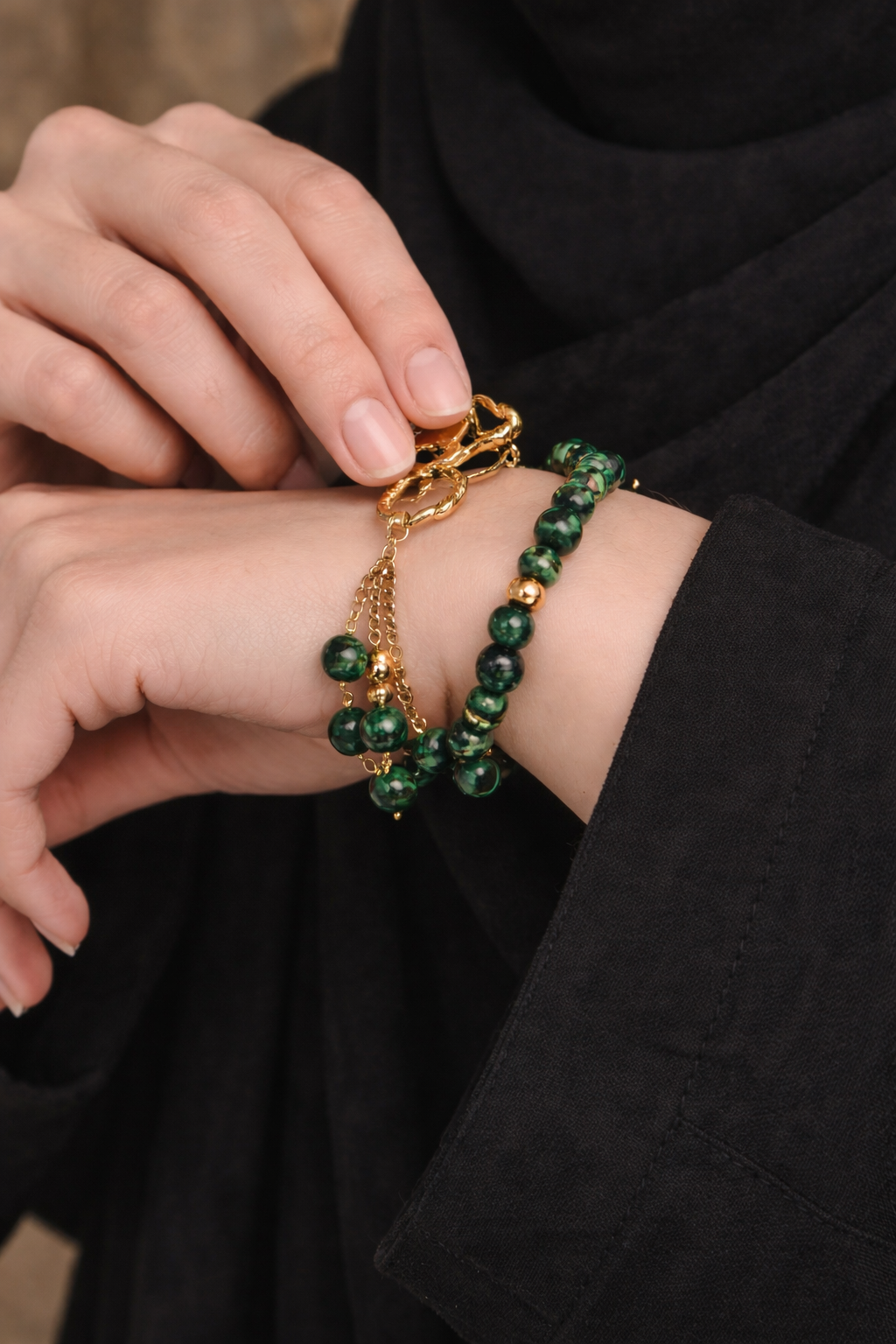 Malachite Balance Tasbih Bracelet
