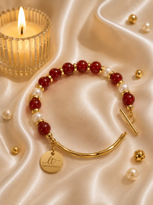 Crimson Jade Bracelet