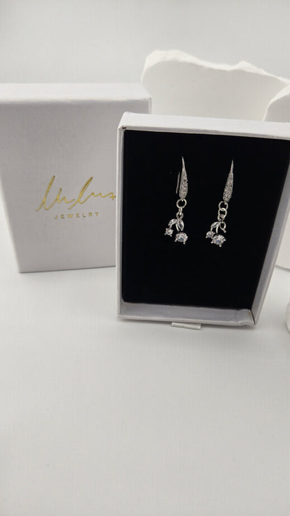 Glimmer Drop Earrings in the LuluTouch gift box