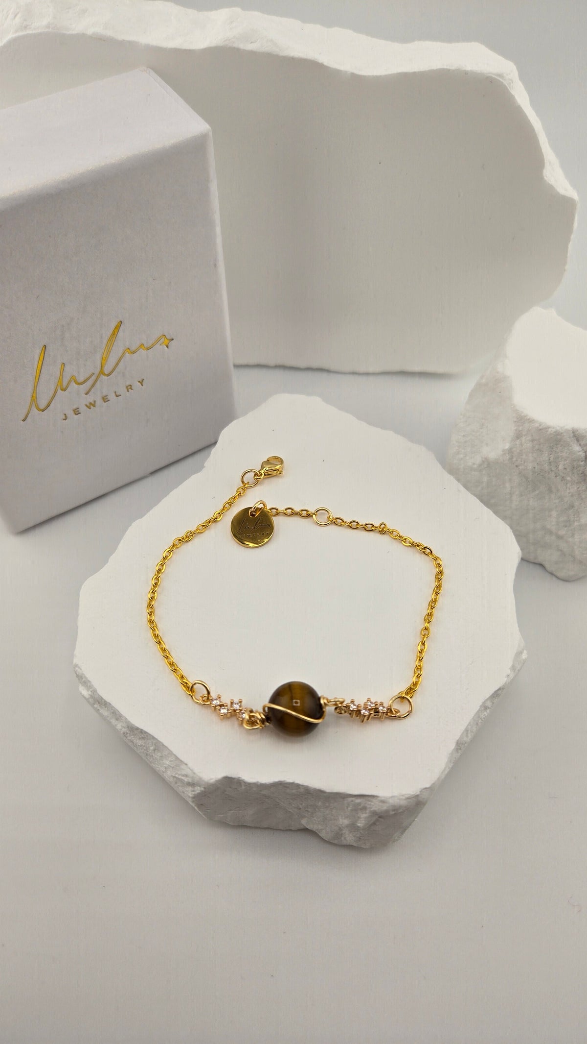 Saturn Tiger's Eye Bracelet with LuluTouch gift box, view 2