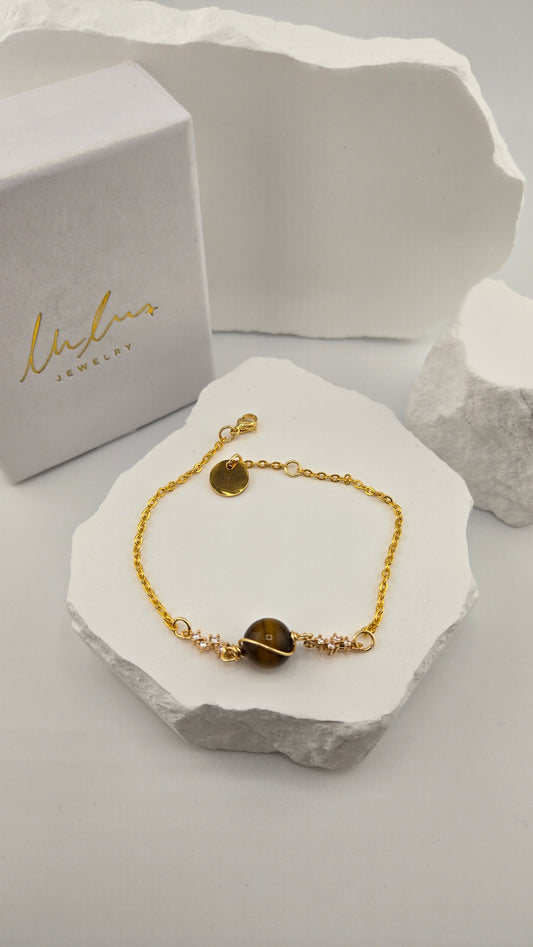 Saturn Tiger's Eye Bracelet with LuluTouch gift box, view 2