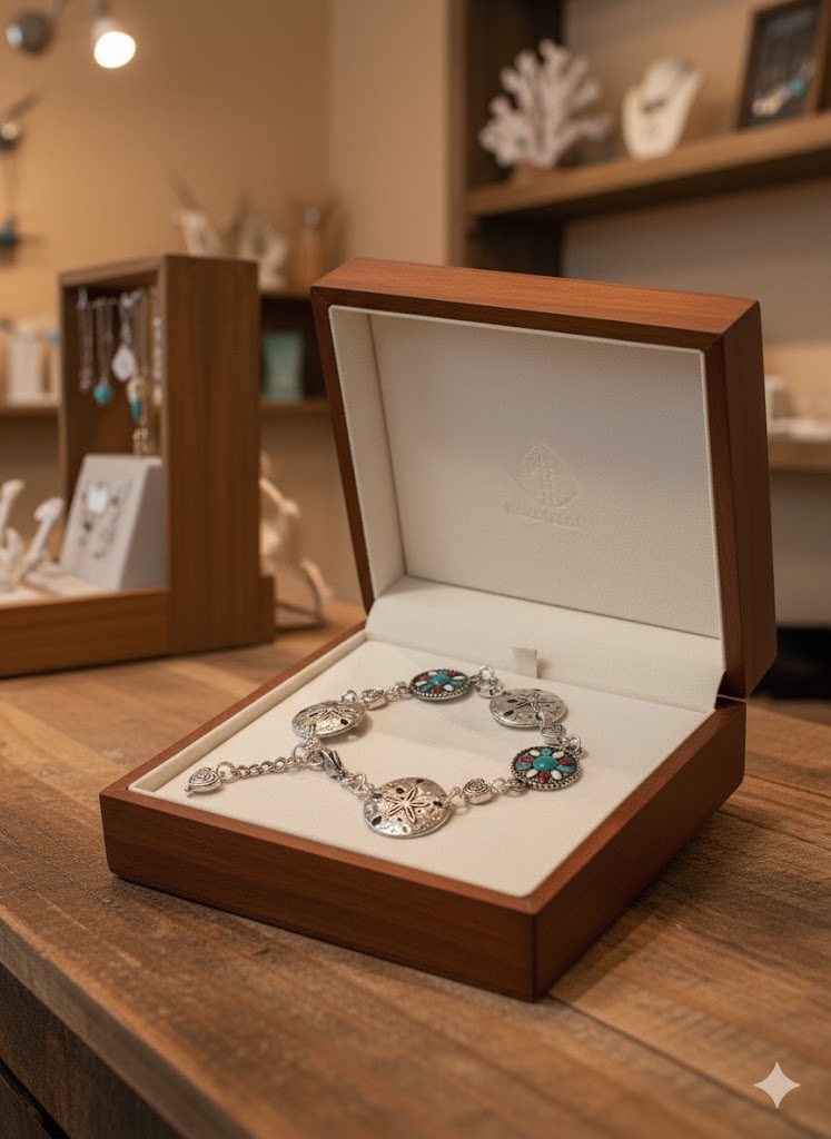 Unique silver and turquoise jewelry gift for her from LuluTouch